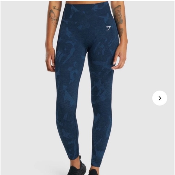 Gymshark Pants - Gymshark blue adapt camo seamless leggings